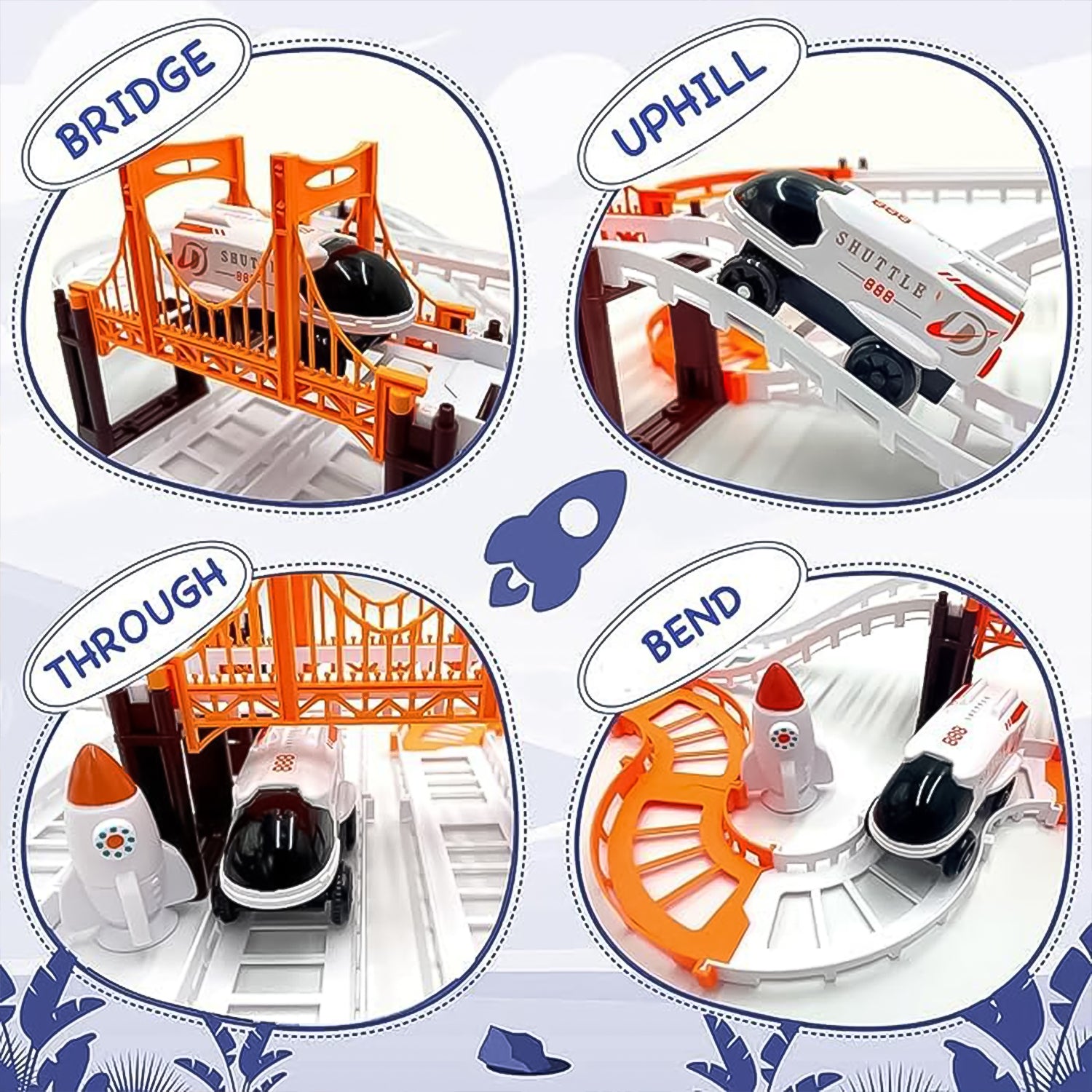 Outer Space Race Track Set For Kids Toys (1 Set) Outer Space Race Track Set For Kids Toys (1 Set)